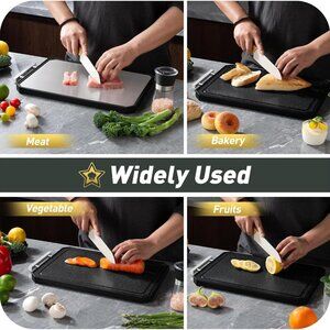 Stainless Steel Cutting Board, Non Toxic Cutting Board for Kitchen, Double Sided